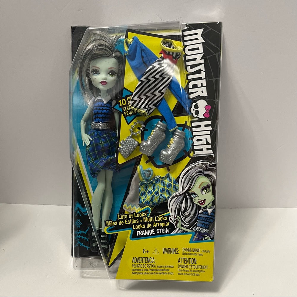 MONSTER HIGH DOLL NRFB FRANKIE STEIN LOTS OF LOOKS doll toy 2016